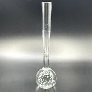 Scandinavian Controlled Bubble Glass Bud Vase 8” Mid Century Modern